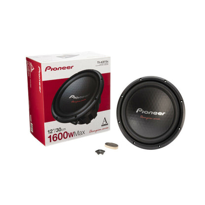 Pioneer TS-A301S4 12" 1600W Max Single 4-Ohm Voice Coil SVC Car Audio Subwoofer