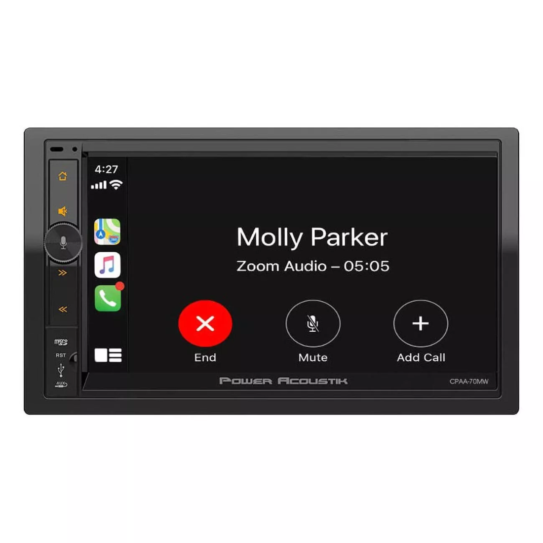 Power Acoustik CPAA70MW 7" 2-DIN Receiver w/ Wireless Apple CarPlay/Android Auto