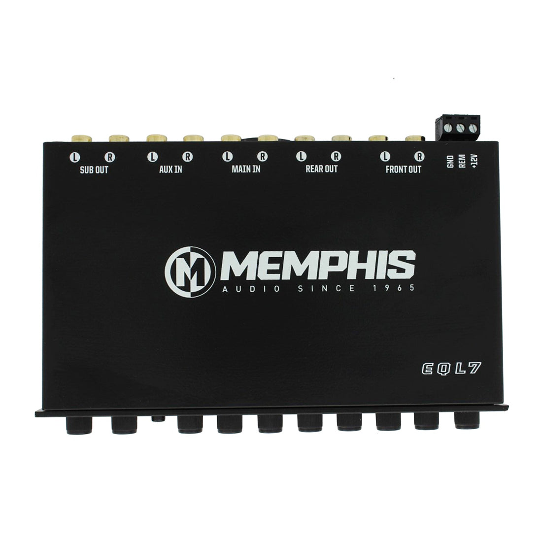 Memphis Audio EQL7 7-Band 8V Pre-amp Output Car Stereo Graphic Equalizer