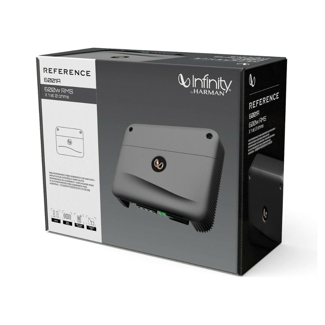 Infinity REFERENCE 6001A Monoblock 600W RMS at 1 @ 2-Ohms Class-D Car Amplifier