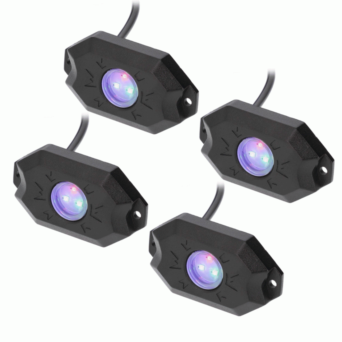 Metra DL-RGB4KT Daytona Lights 4-Piece App-Controlled RGB Rock Light Kit