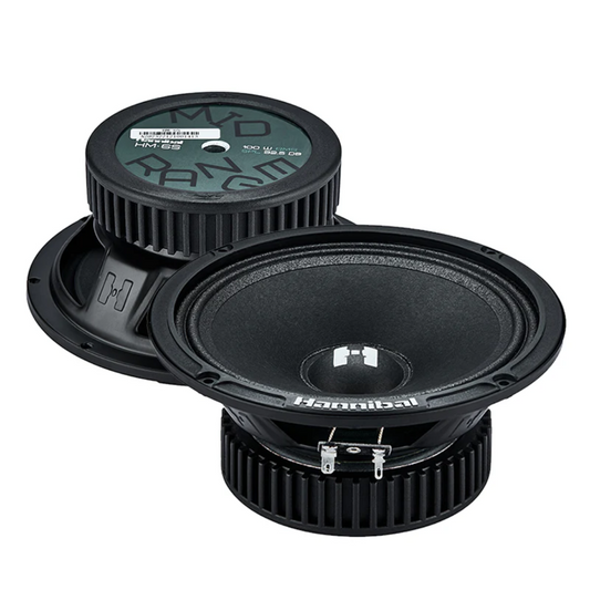 Deaf Bonce Hannibal HM-6S 6.5" 200W Max 4-Ohm Mid-Range Car Speakers (Pair)