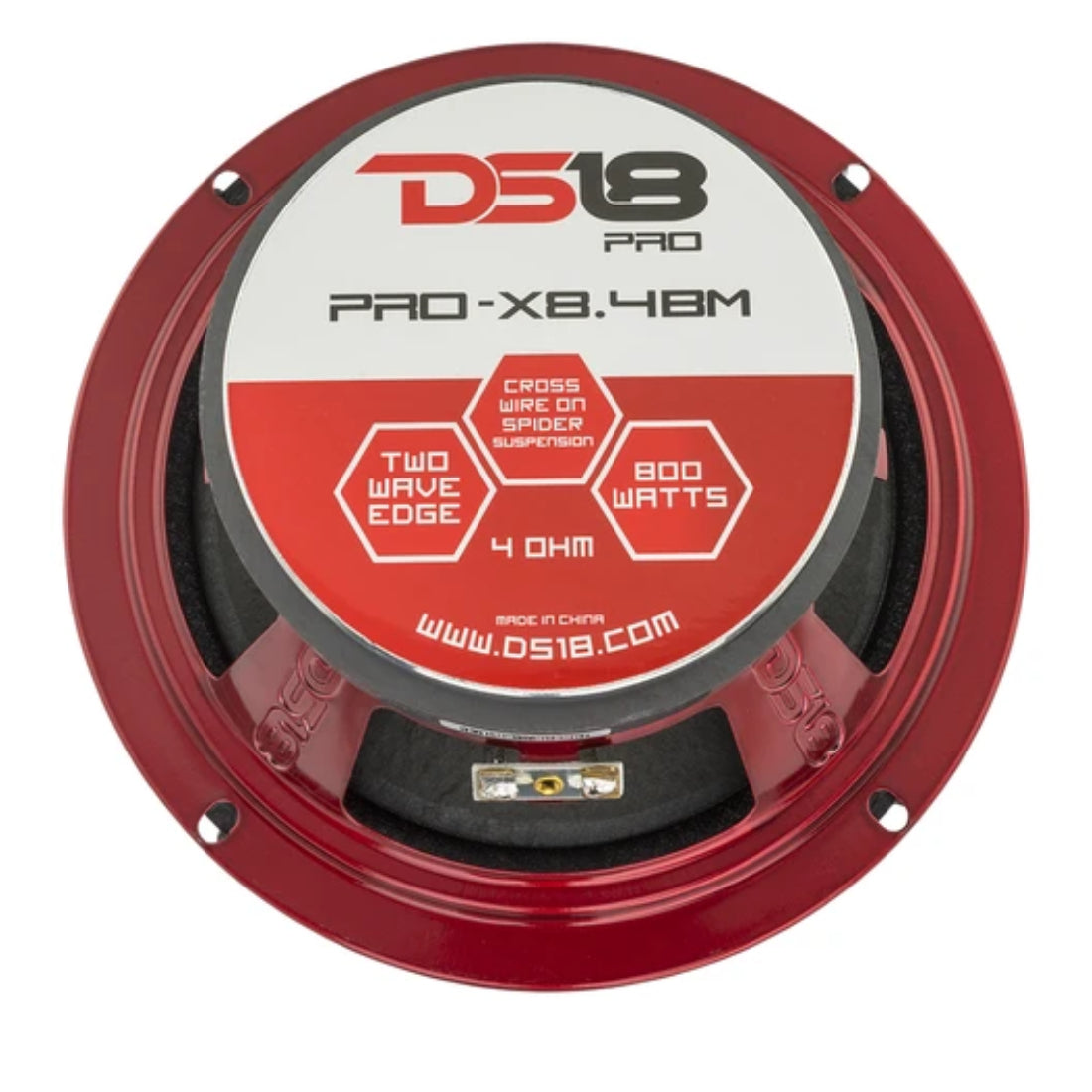 DS18 PRO-X8.4BM 550 W Max 8" 4-Ohm Stereo Car Audio Midrange Loudspeaker