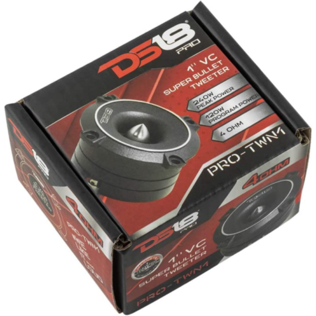 DS18 PRO-TWN1 3" 240W Peak 4-Ohms Neodymium Car Audio Slim Super Bullet Tweeter
