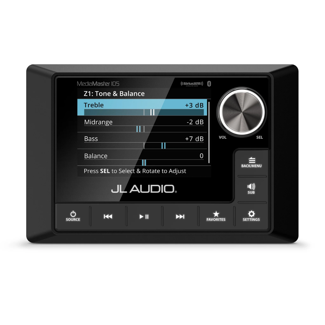 JL Audio MM105 Marine Bluetooth Digital Media Receiver w/ Full-Color LCD Display