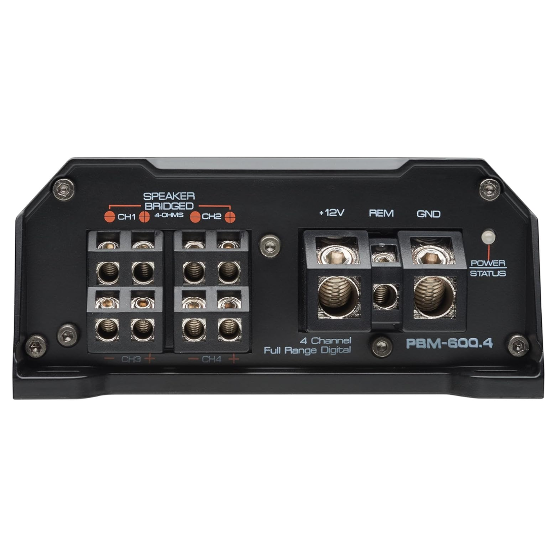 PowerBass PBM-600.4 4-Channel 600 Watts Class-D Full-Range Car Mini Amplifier