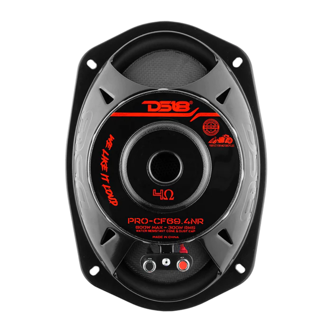 DS18 PRO-CF69.4NR 6" x 9" 600W Max Water-Resistant Carbon Fiber Mid-Bass Speaker