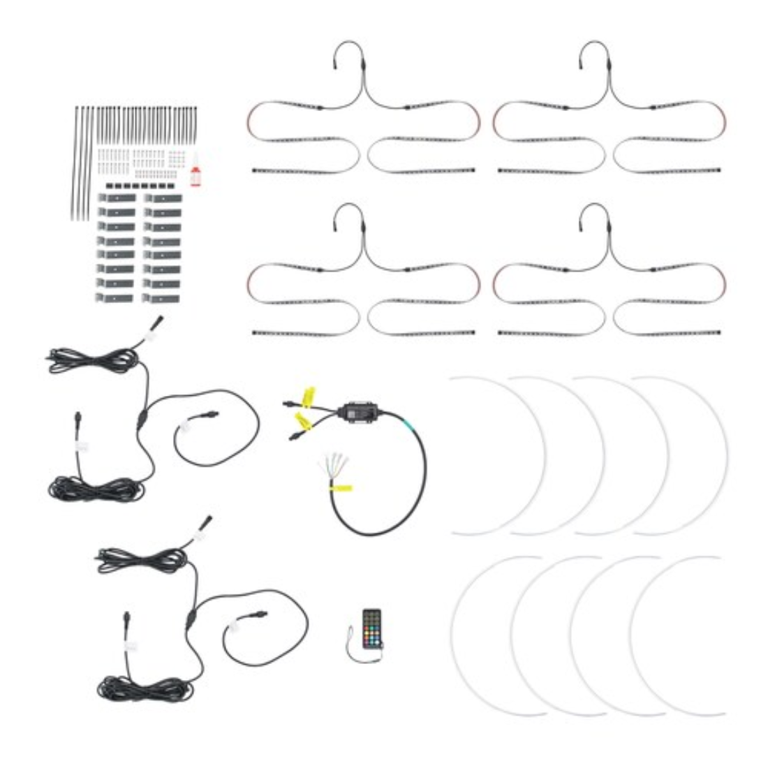 Heise HE-CHASE-WL Expandable Wheel Rings Chasing RGB LED Lights 15" - 18"