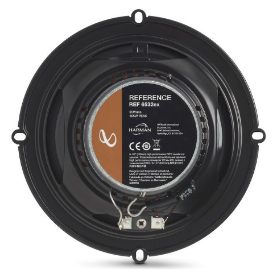 Infinity REF-6532EX 6.5" 165W Peak 2-Way 3-Ohms Shallow-Mount Coaxial Speakers