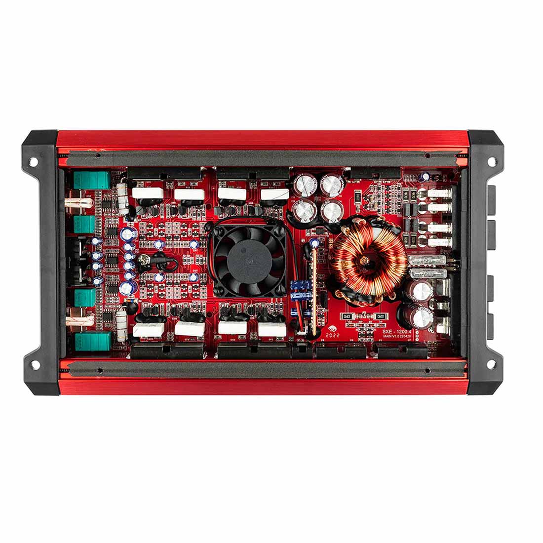 DS18 SXE-1200.4/RD 1200W Peak 4-Channel Class-A/B Full-Range Car Audio Amplifier