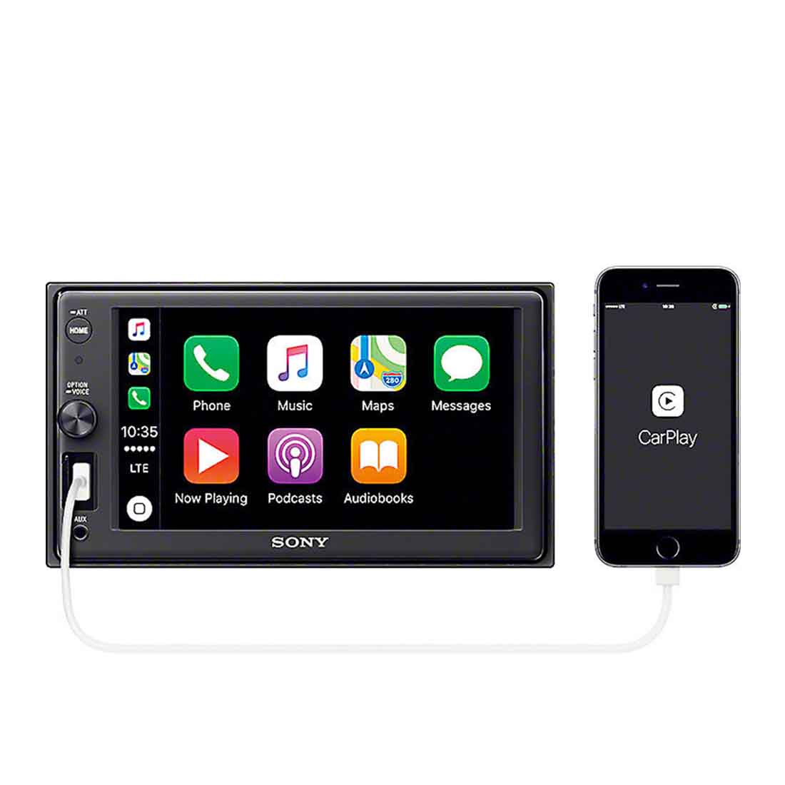 Sony XAV-AX1000 6.2" Touchscreen Digital Multimedia Receiver w/ Apple CarPlay
