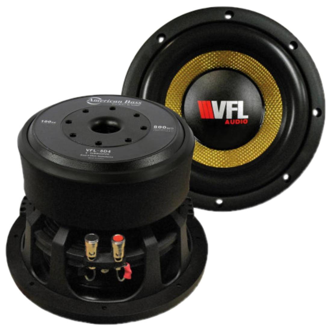 American Bass VFL-8D4 8" 1200W Max Dual 4-Ohm Voice Coil DVC Car Audio Subwoofer