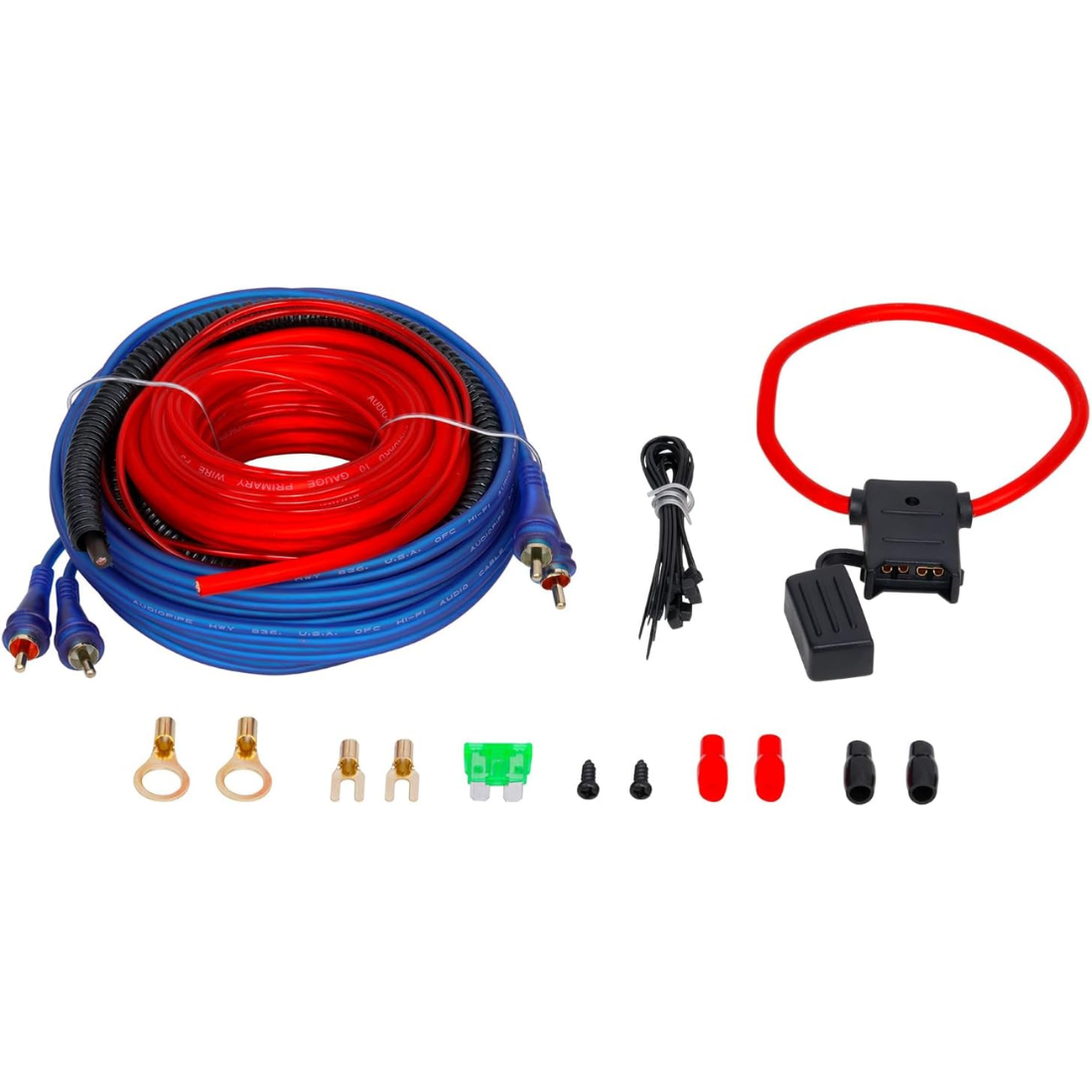 Audiopipe APSB-1250CLV Dual 12" Sub Enclosure w/ Amplifier & Wiring Kit Package