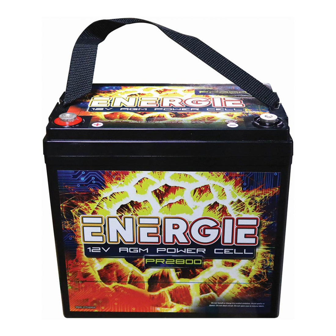 Energie PR2800 | 12-Volt 55AH AGM Power Cell Performance Car Audio Battery 2800W