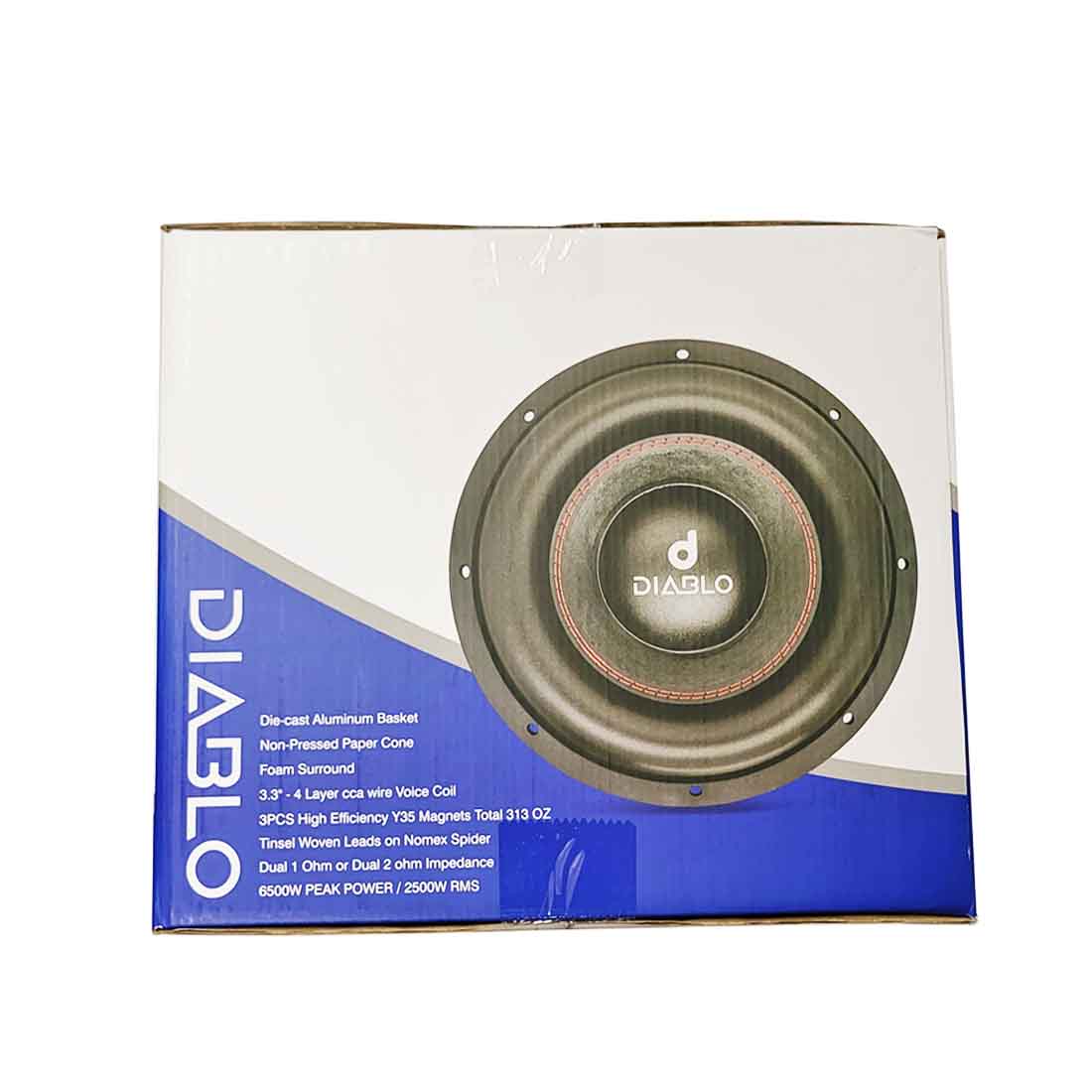 Diablo DB-12XL D1 12" 6500W Peak Dual 1-Ohm Voice Coil DVC Car Audio Subwoofer