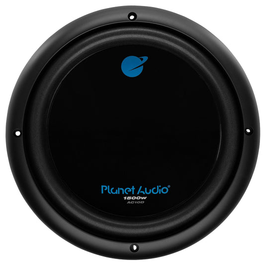 Planet Audio AC10D 1500 W Max 10" Dual 4 Ohm Voice Coil Car Audio Subwoofer