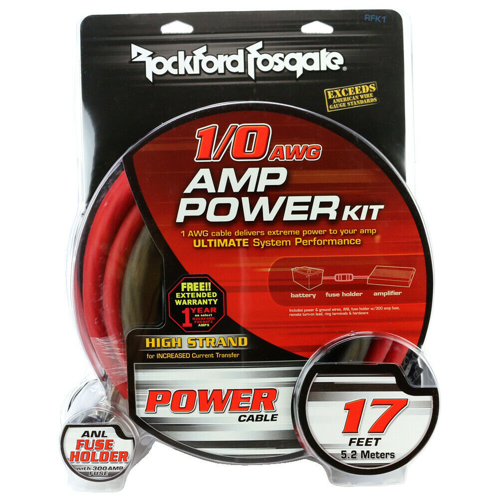 Rockford Fosgate RFK1D Amp Kit 1/0 AWG Dual Amplifier Kit