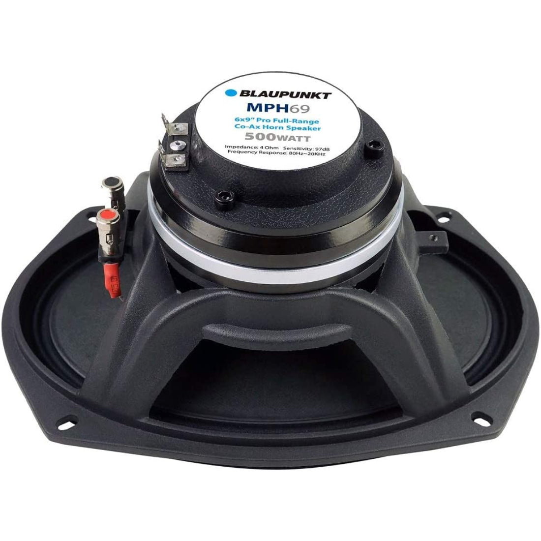 Blaupunkt MPH69 6" x 9" 500W Max 4-Ohm Car Pro Full Range Coaxial Horn Speakers