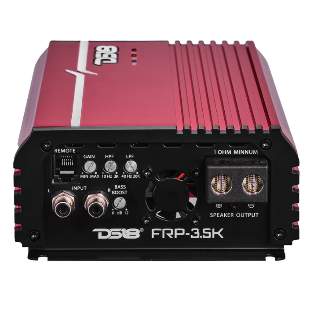 DS18 FRP-3.5K/RD Monoblock 3500W RMS Class-D Full-Range Car Amplifier (RED)