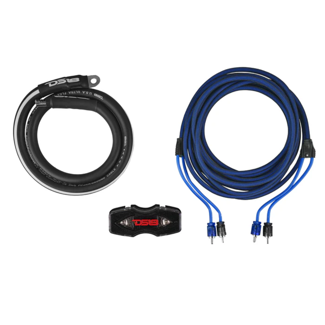 DS18 AKIT0.BL 0-Gauge Amplifier Installation Wiring Kit Up to 3500W RMS (BLUE)