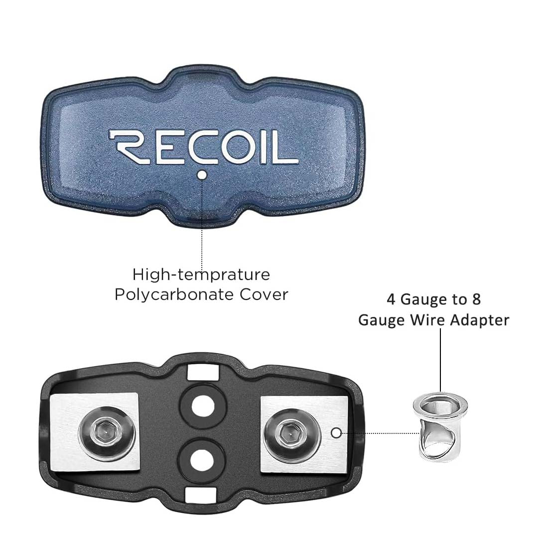 Recoil Audio SFH11 (5 Pcs) 4 to 8 Gauge In & Out Mini-ANL Heavy-Duty Fuse Holder