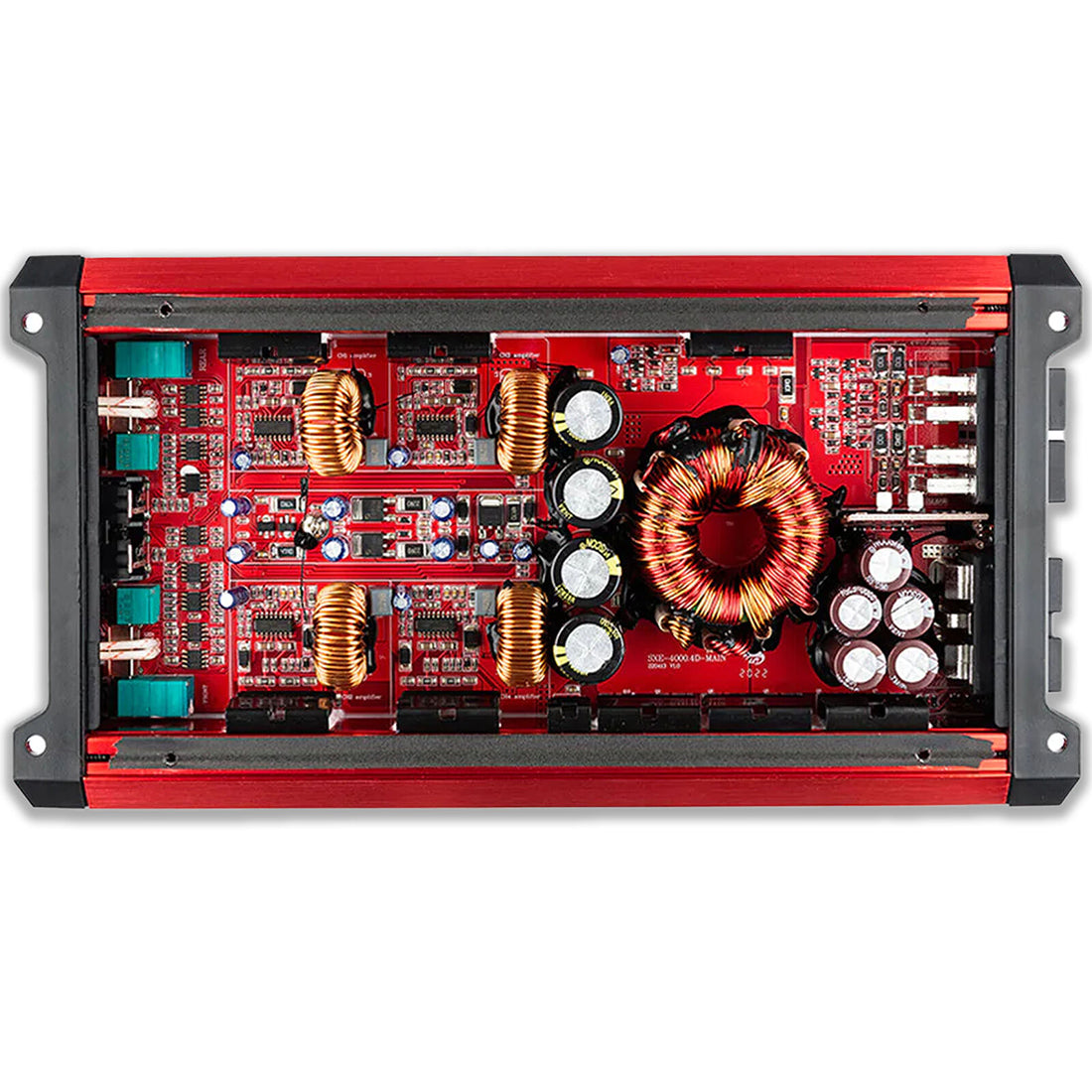 DS18 SXE-4000.4D/RD 4000W Peak 4-Channel Class-D Full Range Car Amplifier (RED)