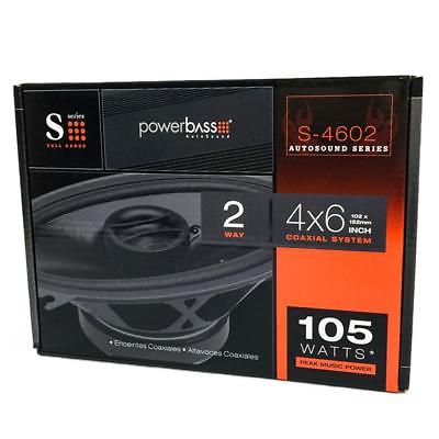 PowerBass S-4602 105 W Max 4" x 6" 4-Ohms Stereo Car Audio Full Range Speakers