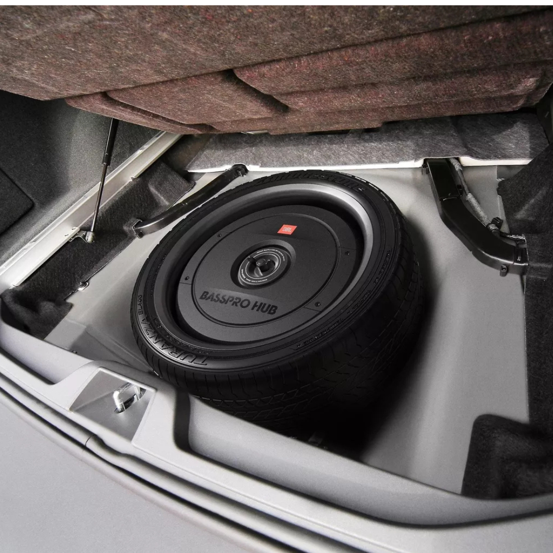 JBL BASSPRO HUB 11" Spare Tire Subwoofer w/ Built-in 200W Amplifier w/ Remote
