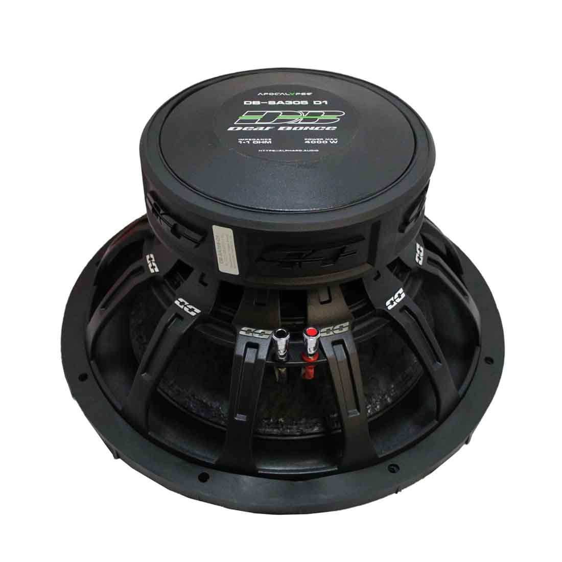 Deaf Bonce DB-SA305 D1 15" 4000W Max Dual 1-Ohm Voice Coil Car Audio Subwoofer