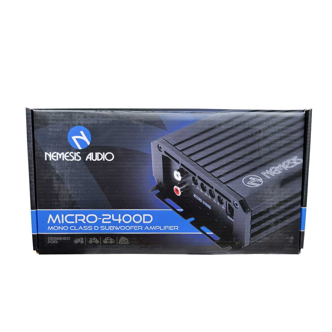 Nemesis Audio MICRO-2400D 1-CH Monoblock 2400W Max Class-D Subwoofer Amplifier