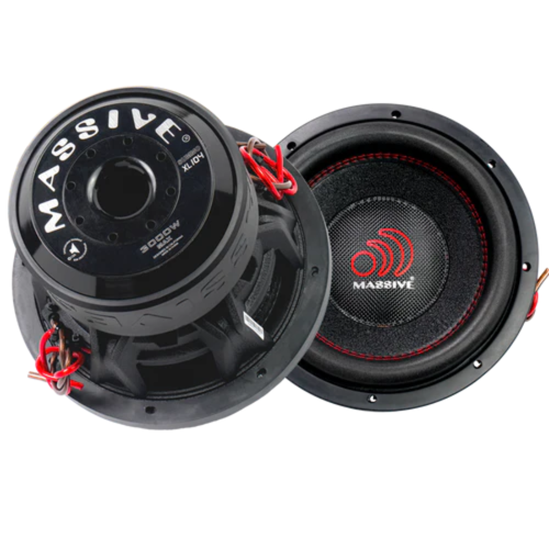 Massive Audio SUMMOXL104 10" 3000W Peak Dual 4-Ohm Voice Coil DVC Car Subwoofer