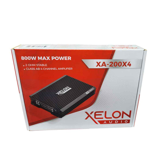 Xelon Audio XA-200X4 4-Channel 800W Max Class-AB 2-Ohm Stable Car Amplifier