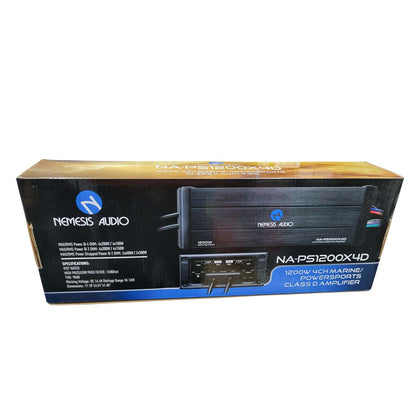 Nemesis Audio NA-PS1200X4D 4-Channel 1200W Class-D Marine Powersports Amplifier