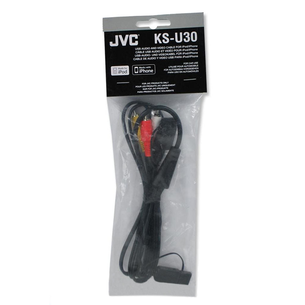 JVC KS-U30 iPod iPhone AUDIO/VIDEO CABLE FOR JVC PALYER