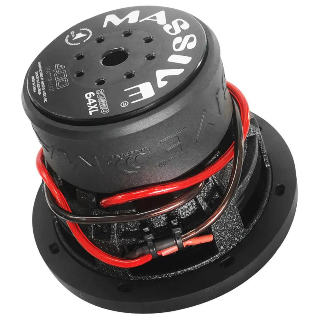 Massive Audio SUMMO64XL 6.5" 300W Peak Single 4-Ohm Voice Coil SVC Car Subwoofer