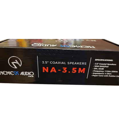 Nemesis Audio NA-3.5M 3.5" 50 Watts RMS Power 4-Ohms Car Coaxial Speakers