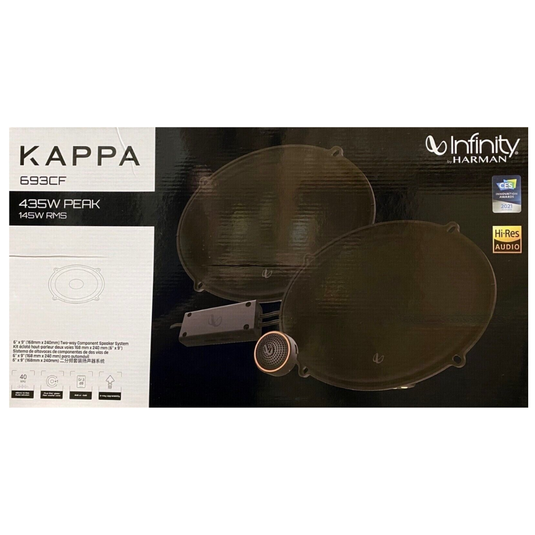 Infinity KAPPA 693CF 6" x 9" 2-Way 435W Peak 3-Ohms Car Component Speaker System