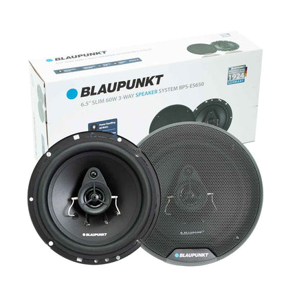 Blaupunkt BPS-ES650 6.5" 3-Way 60W Peak 4-Ohms Car Audio Slim Coaxial Speakers