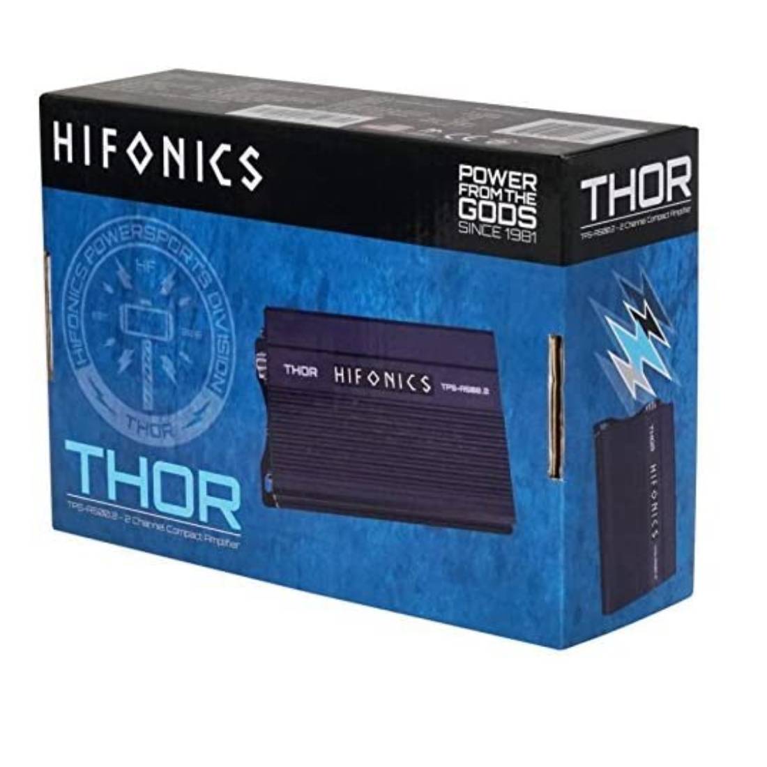 Hifonics TPS-A500.2 500 Watts Max 2-Ohm Stable 2-Channel THOR Powersports Car Audio Amplifier