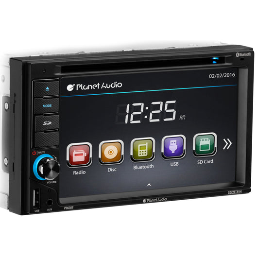 Planet Audio P9628B Double Din, Touchscreen, Bluetooth, DVD/CD/MP3/USB/SD AM/FM