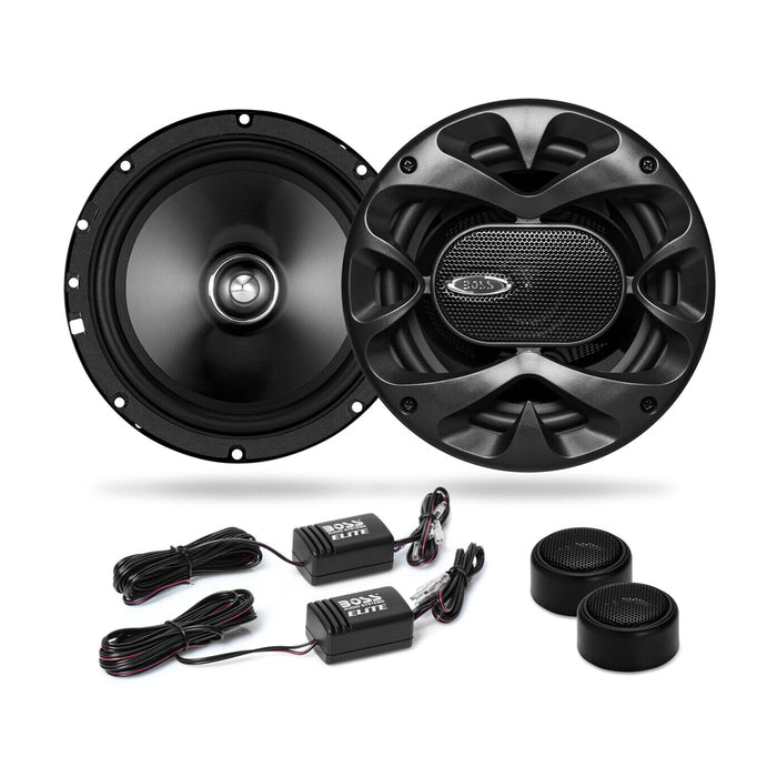 Boss Elite BCK65 350 W Max 6.5" 2-Way 4-Ohms Car Audio Component Speaker System