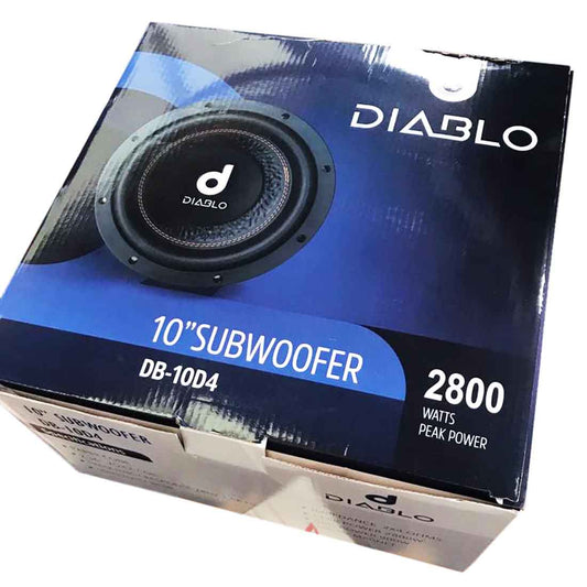 Diablo DB-10D4 10" 2800W Peak Dual 4-Ohm Voice Coil DVC Car Audio Subwoofer