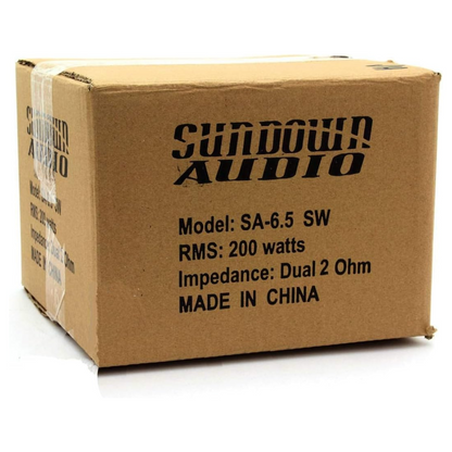 Sundown Audio SA-6.5 SW D4 6.5" 200W RMS Dual 4-Ohm Voice Coil DVC Car Subwoofer