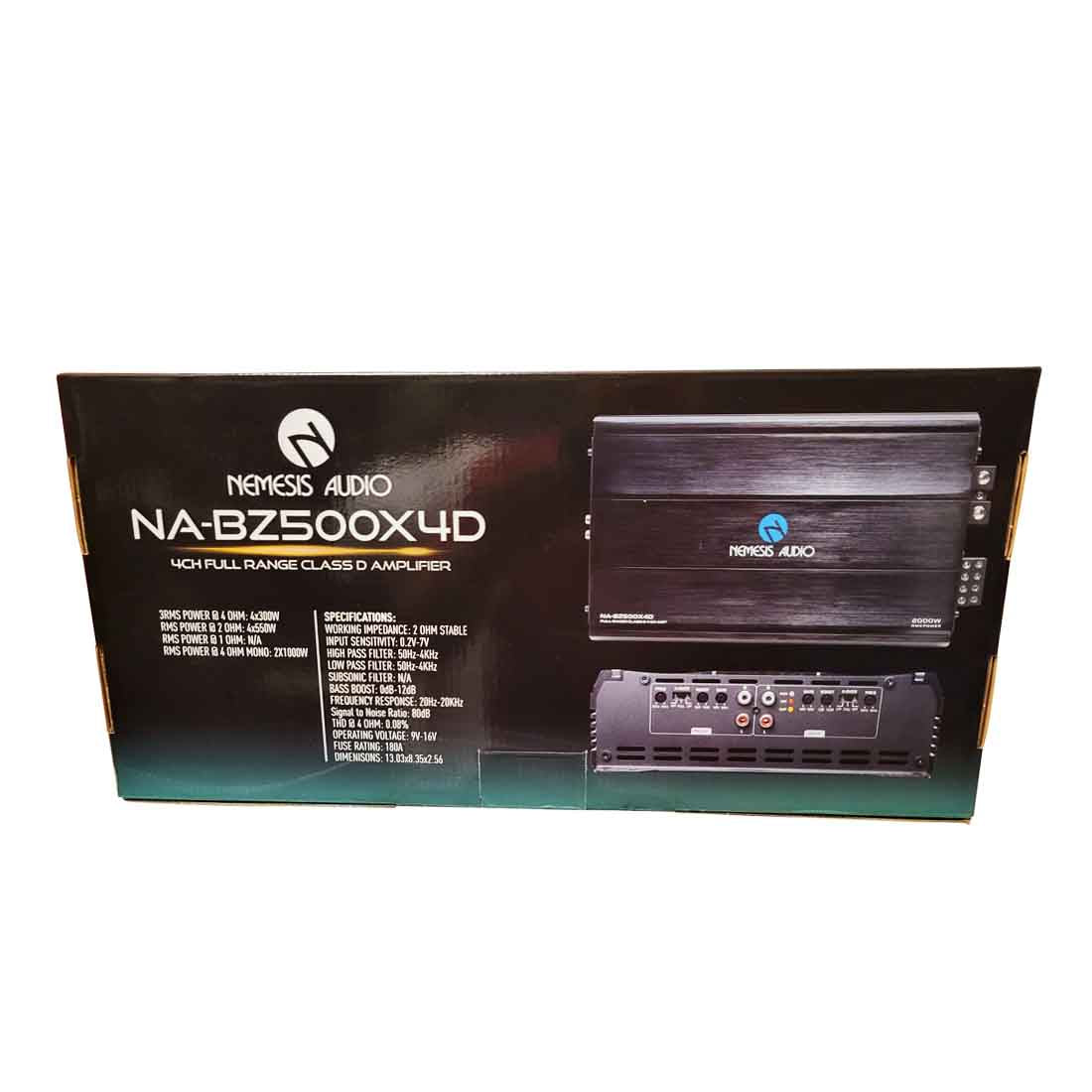 Nemesis Audio NA-BZ500X4D 4-Channel 2000W RMS Class-D Full-Range Amplifier