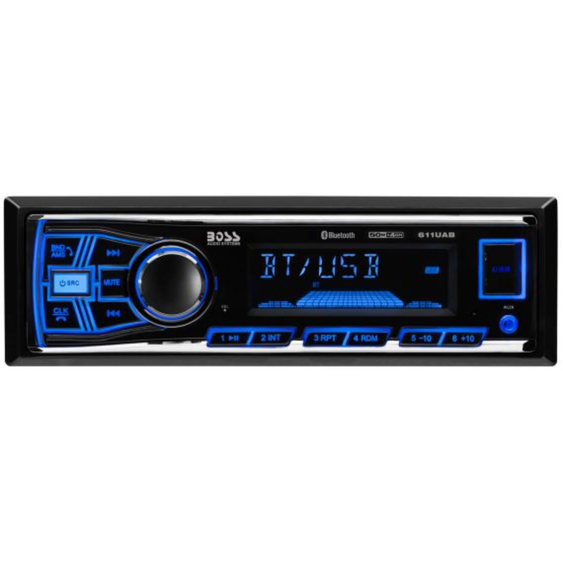 Boss Audio 611UAB 1-DIN Mechless Bluetooth USB/MP3 Digital Multimedia Receiver