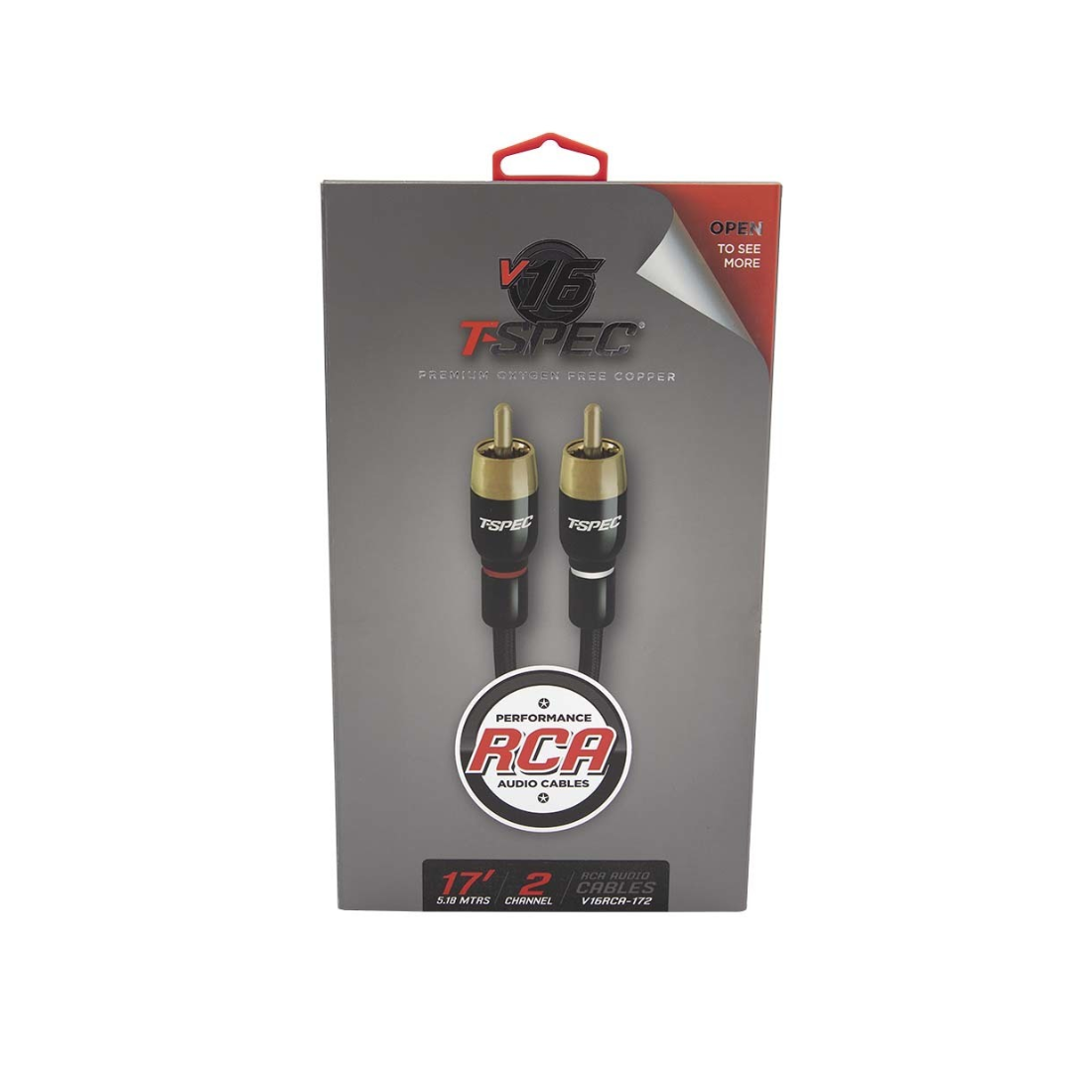 T-Spec V16RCA-172 V16 Series Gold-Plated Copper RCA Audio Cables - 17 Feet