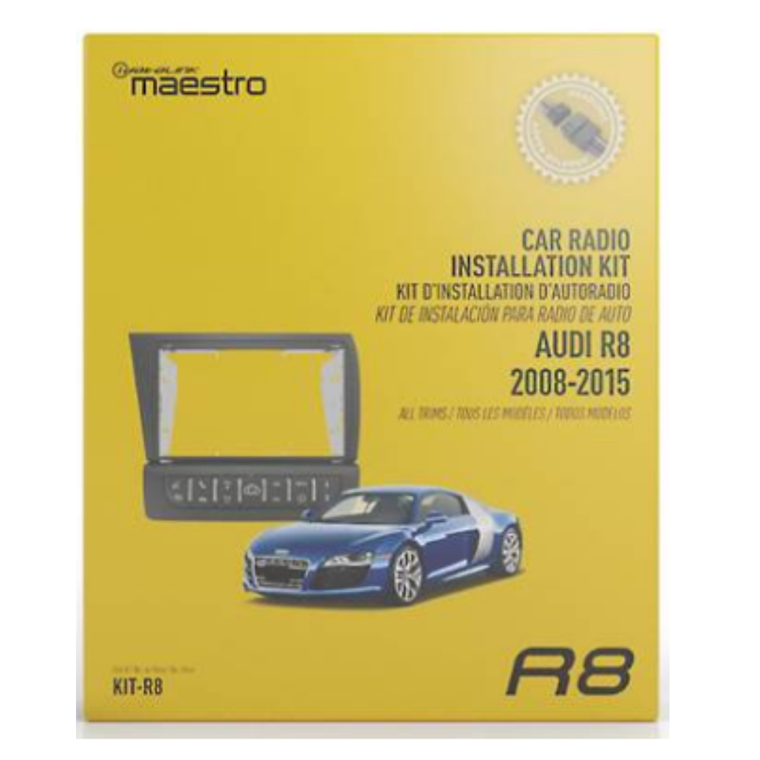 iDatalink Maestro KIT-R8 2-DIN Radio Installation Kit for Select 2008-15 Audi R8