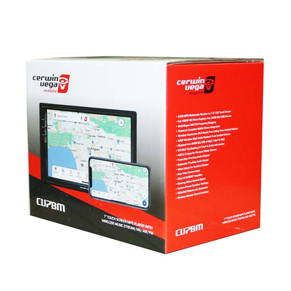 Cerwin Vega CV7BM 2-DIN Mechless Digital Multimedia Receiver w/ 7" Touchscreen