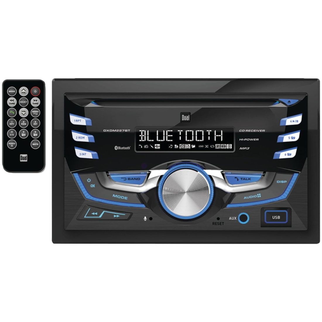 Dual DXDM227BT 2-DIN CD/MP3/USB/AUX/AM/FM/Bluetooth Car Stereo In-Dash Receiver