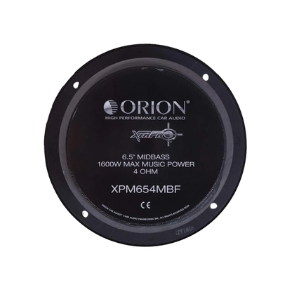 Orion XPM654MBF 6.5" 1600W Peak 4-Ohm 2" VC Car Midbass Loudspeakers (Pair)